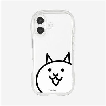 iPhone 16 対応クリスタルクリアケース ネコ