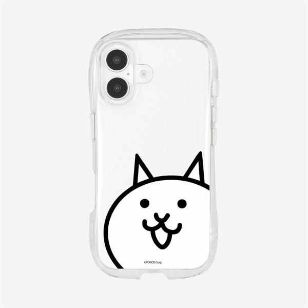 iPhone 16 対応クリスタルクリアケース ネコ