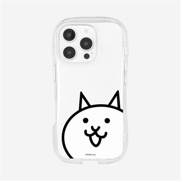 iPhone 16Pro 対応クリスタルクリアケース ネコ