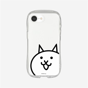 iPhone 16e 対応クリスタルクリアケース ネコ