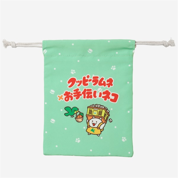 クッピーラムネ×にゃんこ村 巾着(クッピーラムネ) GRN