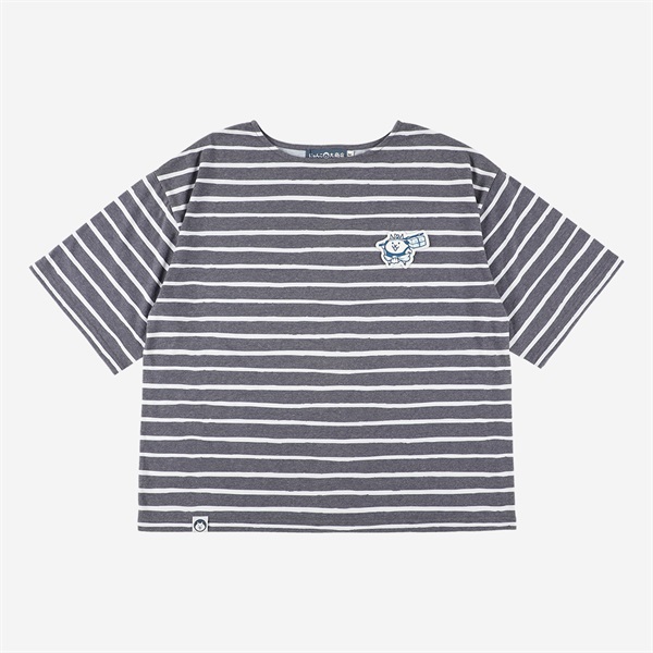 ボーダーカットソー 飛脚ネコ(M)