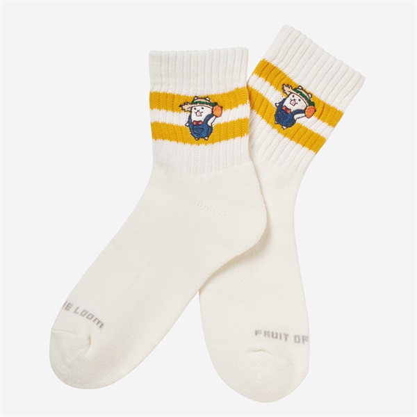 FTL×にゃんこ村 ソックス LADYS YEL