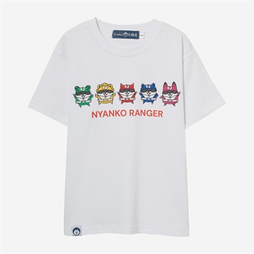 TEE NYANKO RANGER WHT KIDS