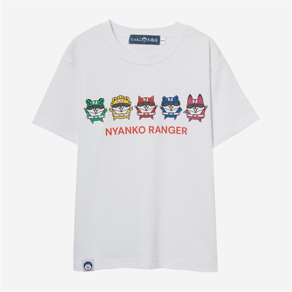 TEE NYANKO RANGER WHT KIDS(130)