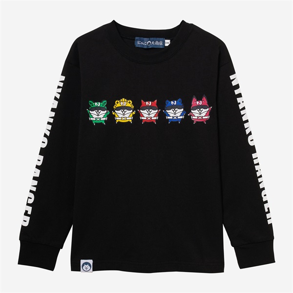 LS TEE NYANKO RANGER BLK KIDS(130)