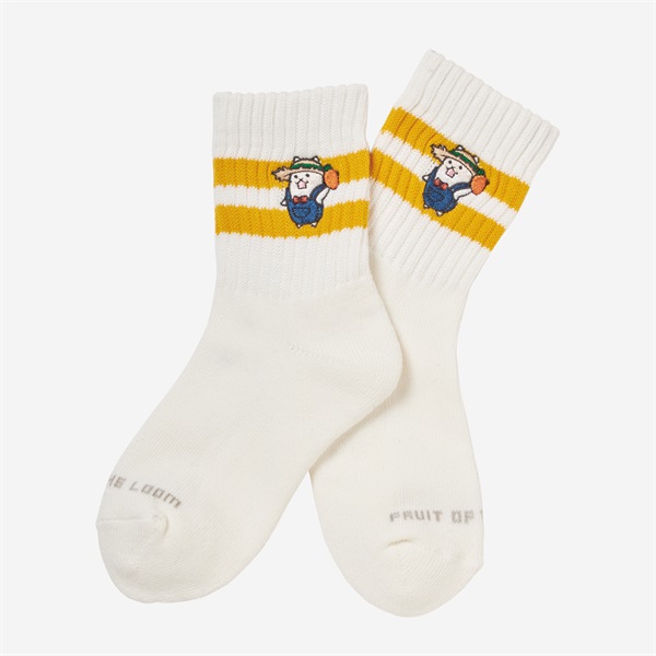 FTL×にゃんこ村 ソックス KIDS YEL