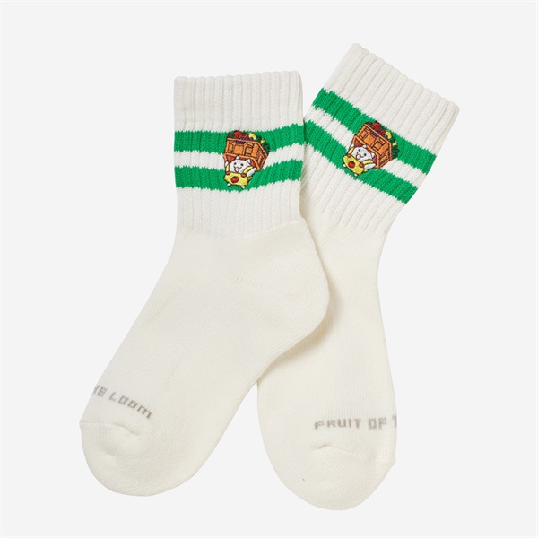 FTL×にゃんこ村 ソックス KIDS GRN