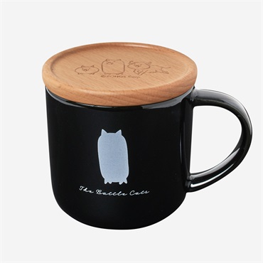 コースター付マグカップ シルエット タンクネコ