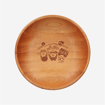木製食器ラウンドディッシュS にゃんこ村