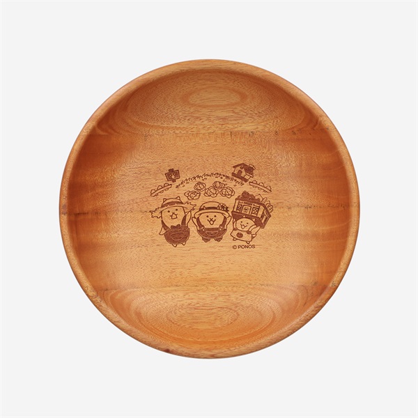 木製食器ラウンドディッシュS にゃんこ村