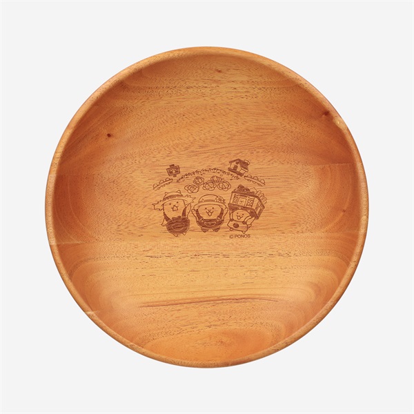 木製食器ラウンドディッシュM にゃんこ村