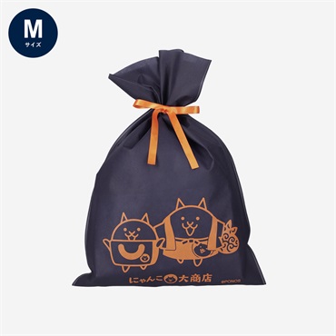 ギフトラッピング袋 NVY M（ネコテンB）