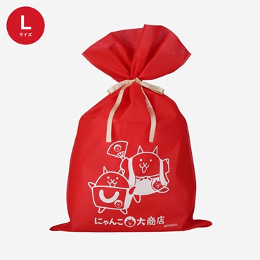 ギフトラッピング袋 RED L（ネコテンC）