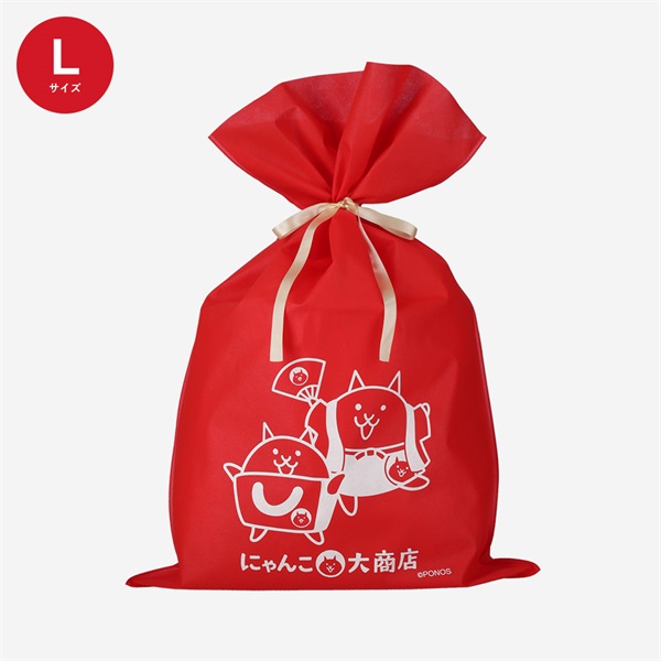 ギフトラッピング袋 RED L（ネコテンC）