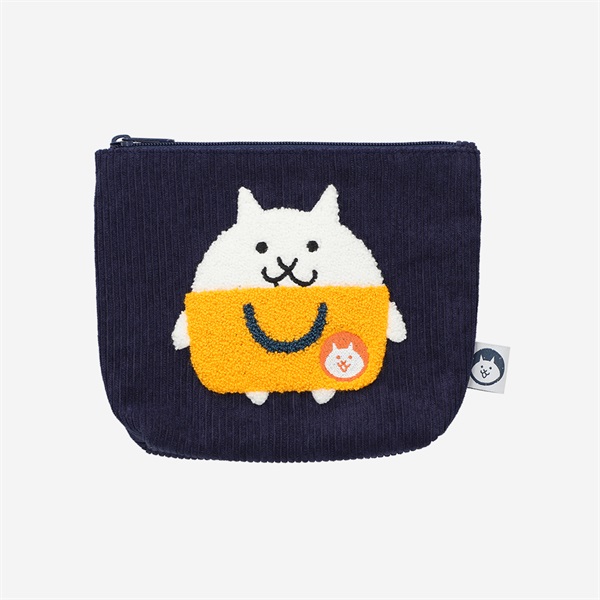 サガラ刺繍ポーチ ネコ店員