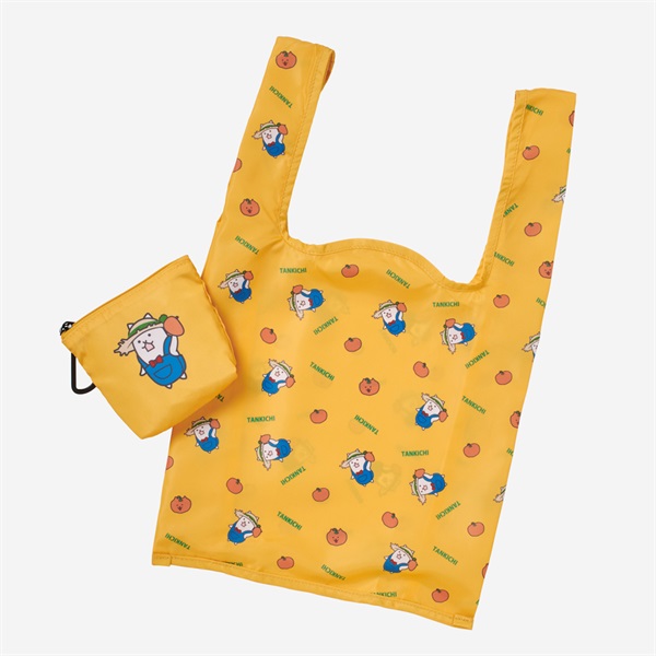 FTL×にゃんこ村 ポーチ付きショッピングバッグ YEL