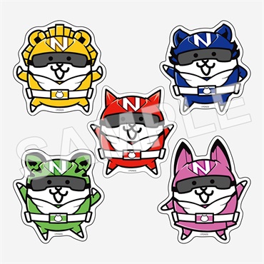 ステッカーセット にゃんこレンジャー