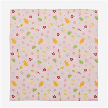 大判ハンカチ にゃんこ大商店 ピンク