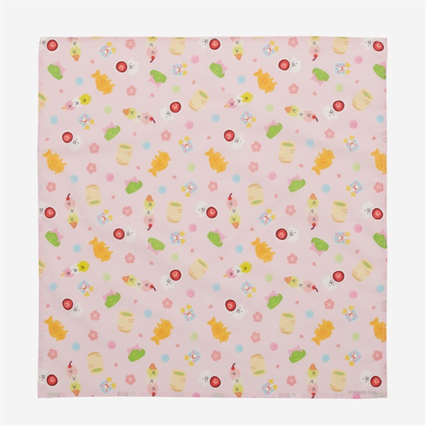 大判ハンカチ にゃんこ大商店 ピンク