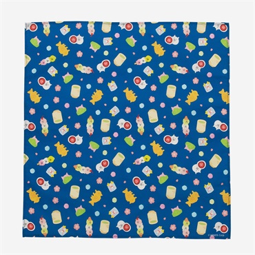 大判ハンカチ にゃんこ大商店 ネイビー