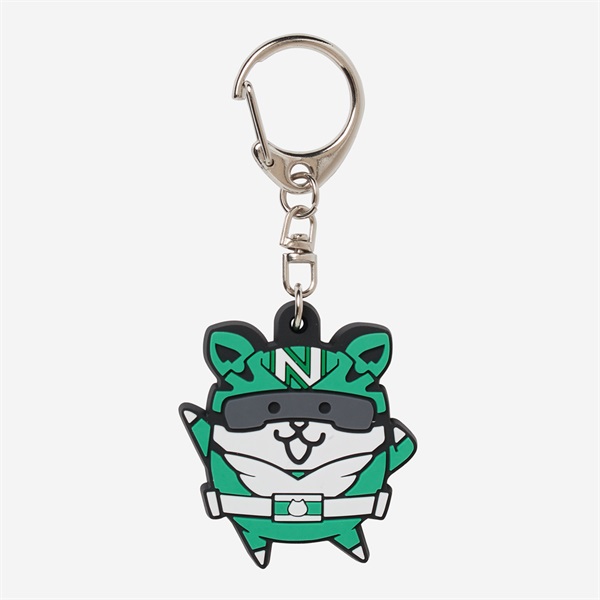 ラバーキーホルダー にゃんこレンジャー グリーンにゃんこ