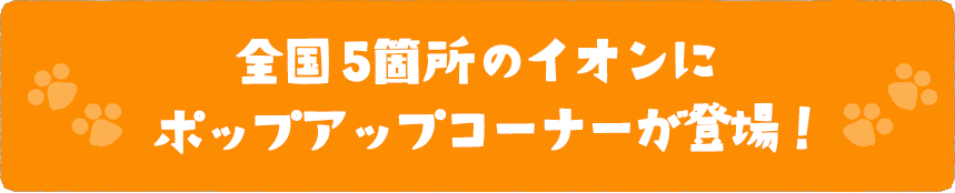 全国5箇所のイオンにポップアップコーナーが登場!
